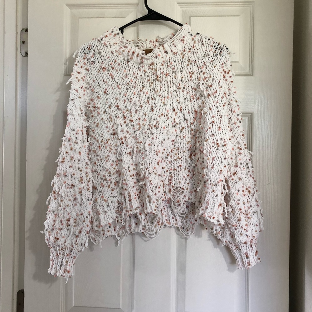 Distressed Shag Sweater
